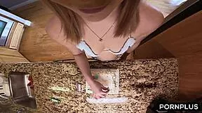 little spinner slut surprises boyfriend by draining his balls on his birthday