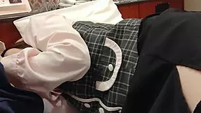 hey ol assistant cums hard from cunnilingus then creampie cosplay fuck