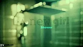 Brunette Bombshell Petite Stepmom Takes Steamy Shower on Sofa After Classy Interview