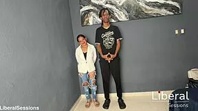 oh dios this petite latina's first time with big black cock, her tight ass and tits shaking 😩