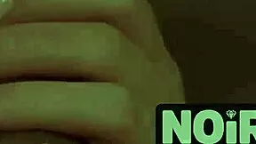 young couple shares intimate close-up sex in noir style