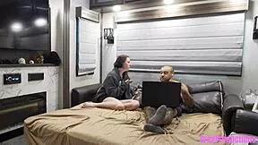 Step-brother, chat roulette got hot—take my virginity doggystyle now?