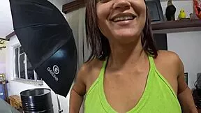 first time kah fox bares her giant bunda for juicy deepthroat action backstage