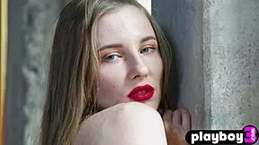 Sexy tattooed teen strips lingerie rips clothes poses big ass tits