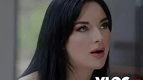 tattooed lysagna del ray teases wet pussy licks cock deepthroats in erotic bts action