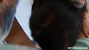 thick latina grabs a random cock from the beach and gags hard on it deepthroat style