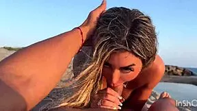 damn carla boom you're such a public nympho sucking cock then taking cumshot on those wet tits