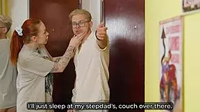 stepmom sharing bed sparks taboo temptation with stepson fingering and rough fucking