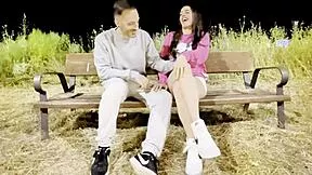 skinny young euro slut bends over for neighbor's big cock doggystyle cumshot street fuck