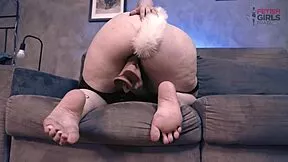 dude can you believe i'm spyin on my hot latina girlfriend stuffin her tight wet pussy with a huge dildo n buttplug till she cums hard