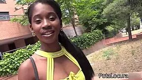 Torbe catches hot ebony boni brown and fucks her guarro style with sloppy blowjob and doggystyle cum?