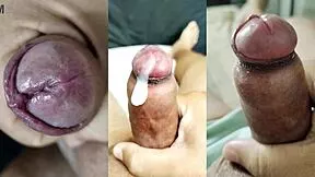 Girlfriend's Juicy Pussy Orgasms and Small Phimosis Cock Handjobs Compilation