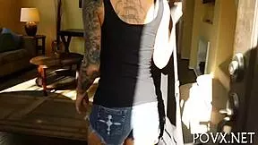 christy mack looks so sexy bent over sucking and fucking that huge cock pov 😈
