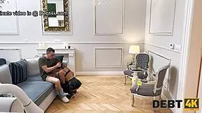 debt4k petite latina brunette moans loud while riding monster cock in stockings