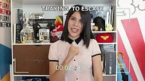 Gaby Meza Bound As Wonder Woman In Mrx BDSM Bondage Gag