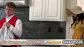 Ever wonder what happens when horny cougars jamie and kayla swap stepsons' throbbing cocks for a wild suck and fuck frenzy?