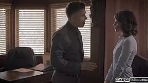 Teacher Fingers and Anal Fucks Student’s Gaping Petite Ass