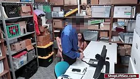 naughty shoplifting teens, bend over for officer's deepthroat fuck now