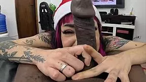 Christmas Prep Ninfetinha Gets Black Cock Gift in Pussy and Ass