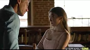 Stepdad sneaks in on rude stepdaughter's secret cravings?