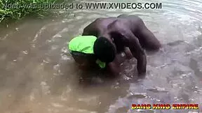 Amateur BBC ravages African village maiden in stream during festival