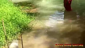 Amateur BBC ravages African village maiden in stream during festival