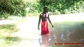 Amateur BBC ravages African village maiden in stream during festival