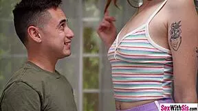 bratty lucy foxx bends over for stepbro's huge cock doggystyle pounding