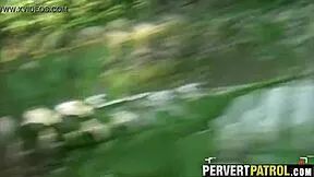 that trashy tattoo slut got fucked like a whore outdoors... spying on her was hot af