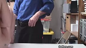 Fuck yeah this horny guard pounds petite blonde teen at office hidden cam pierced nipples tattoo!