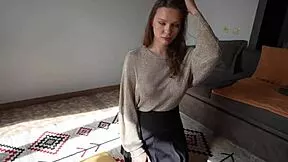 pov stepdaughter begs daddy to let her party proving she's adult with sloppy blowjob skills