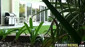 that trashy tattoo slut got fucked like a whore outdoors... spying on her was hot af