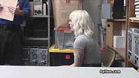Fuck yeah this horny guard pounds petite blonde teen at office hidden cam pierced nipples tattoo!