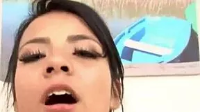 Little Brunette Lorie Bent Over Doggystyle For Black Cum In Mouth