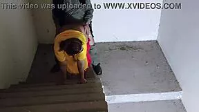 Ever wonder how my horny sister-in-law moans on the stairs with her tight shaved pussy?