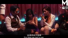Young bride Bai Jie cheats at nightclub orgy licking riding bent over in wife swap frenzy.