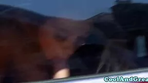 What if Morgan Lee's car blowjob leads to deep outdoor pussy pounding?