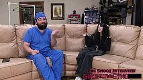 oh fuck alice roses spreads shaved pussy wide for her first humiliating gyno exam fingering