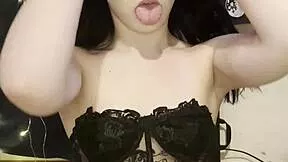 Watch Goth Petite Teen Spread Fat Ass And Run Tight Pussy For You