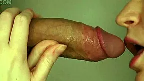 Her mouth overflows with cum close-up
