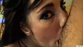 i cant stop throating this dirty brunettes face as she gags hard