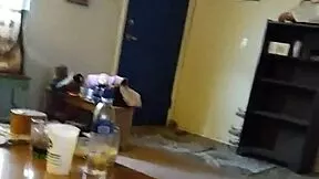 her cute little body shines as she lotions up those sexy curves right in front of me