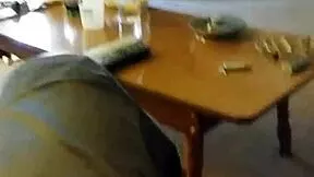 her cute little body shines as she lotions up those sexy curves right in front of me