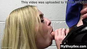 shop worker catches teen burglar for deep cavity search and hard pounding