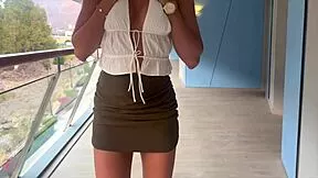 damn this busty latina with perfect athletic body rides dick till cum covers her everywhere