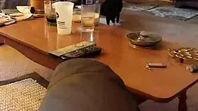 her cute little body shines as she lotions up those sexy curves right in front of me