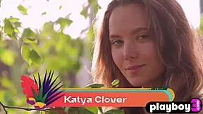 Petite russian katya clover rips clothes and bares all in wild nature pose!