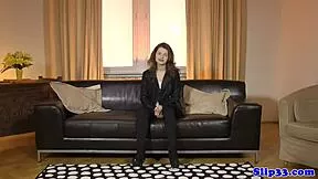 classy british teen in stockings bends for old man's deep doggystyle thrusts close up