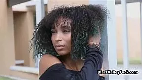 black besties go wild sharing that massive vanilla cock in hot threesome
