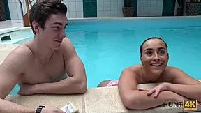 Hunt4k! Brunette Picked Up And Fucked Hard In Private Poolside Reality Czech Wife Cash!